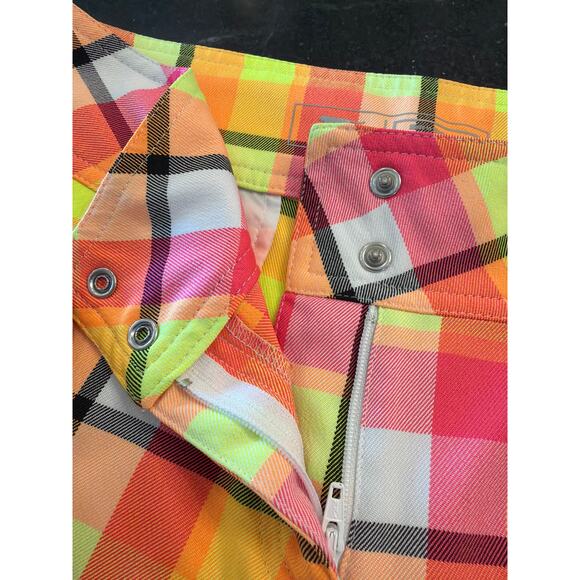 Slazenger Golf ladies Neon Plain pink and yellow shorts SZ 4 - Picture 5 of 10